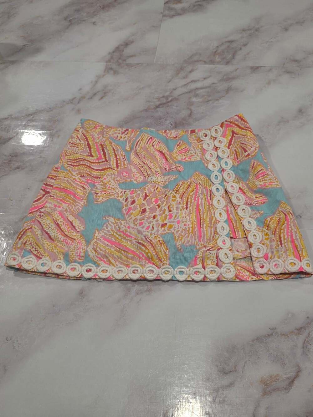 Lilly Pulitzer Skort Size 00 Multi Printed Fish Tini Bikini Print